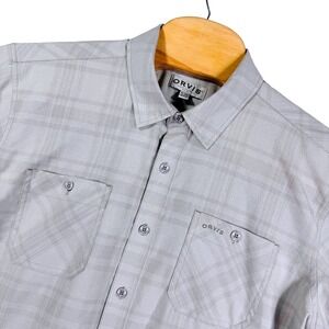 ORVIS Mens XL Classic Collection Plaid Short Sleeve Button Up Shirt Gorpcore
